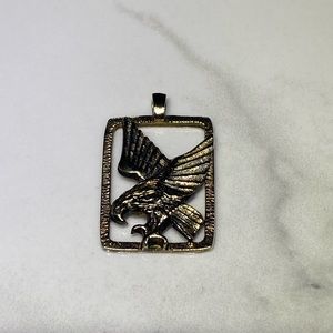 Sterling silver eagle pendant 925‎ vintage antique